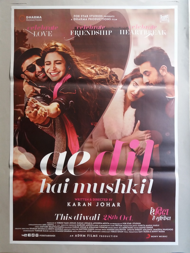Ae Dil Hai Mushkil Bollywood Cinema Poster - roblox promo codes wikia fandom losos